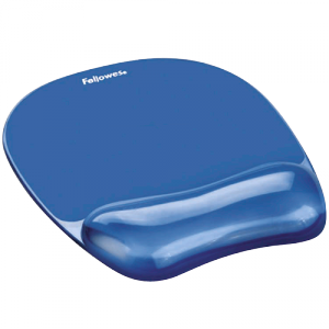Crystal™ Gel podložka pod myš s opierkou zápästia, modrá
