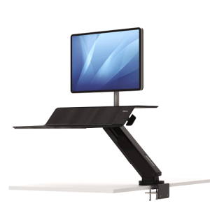Lotus™ RT pracovná stanica na sedenie/státie pre jeden monitor, čierny