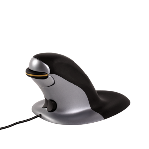 Obojeročna, pokončna miška Penguin® – srednja, žična