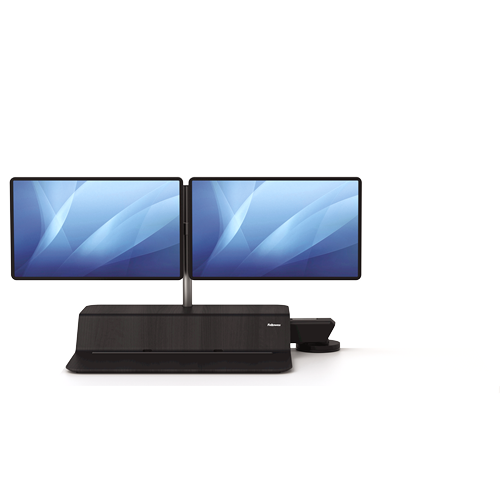 Lotus™ RT ülő/álló munkaállomás kettő monitorhoz, fekete